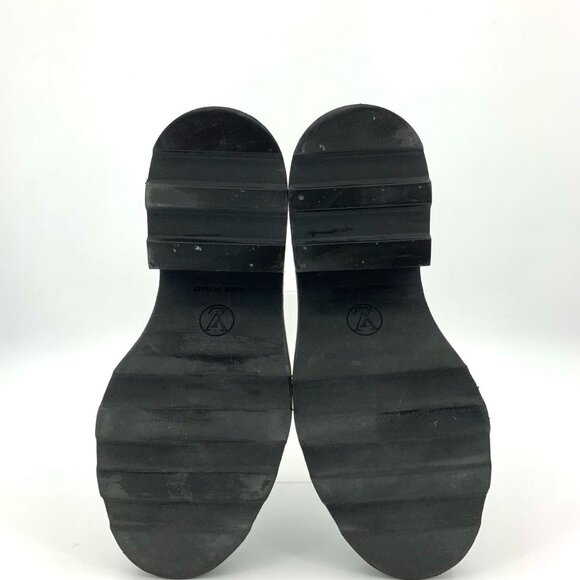 Louis Vuitton Black Leather Mid-Calf Boots 36.5 Thick Sole Slight Wear - Picture 5 of 9